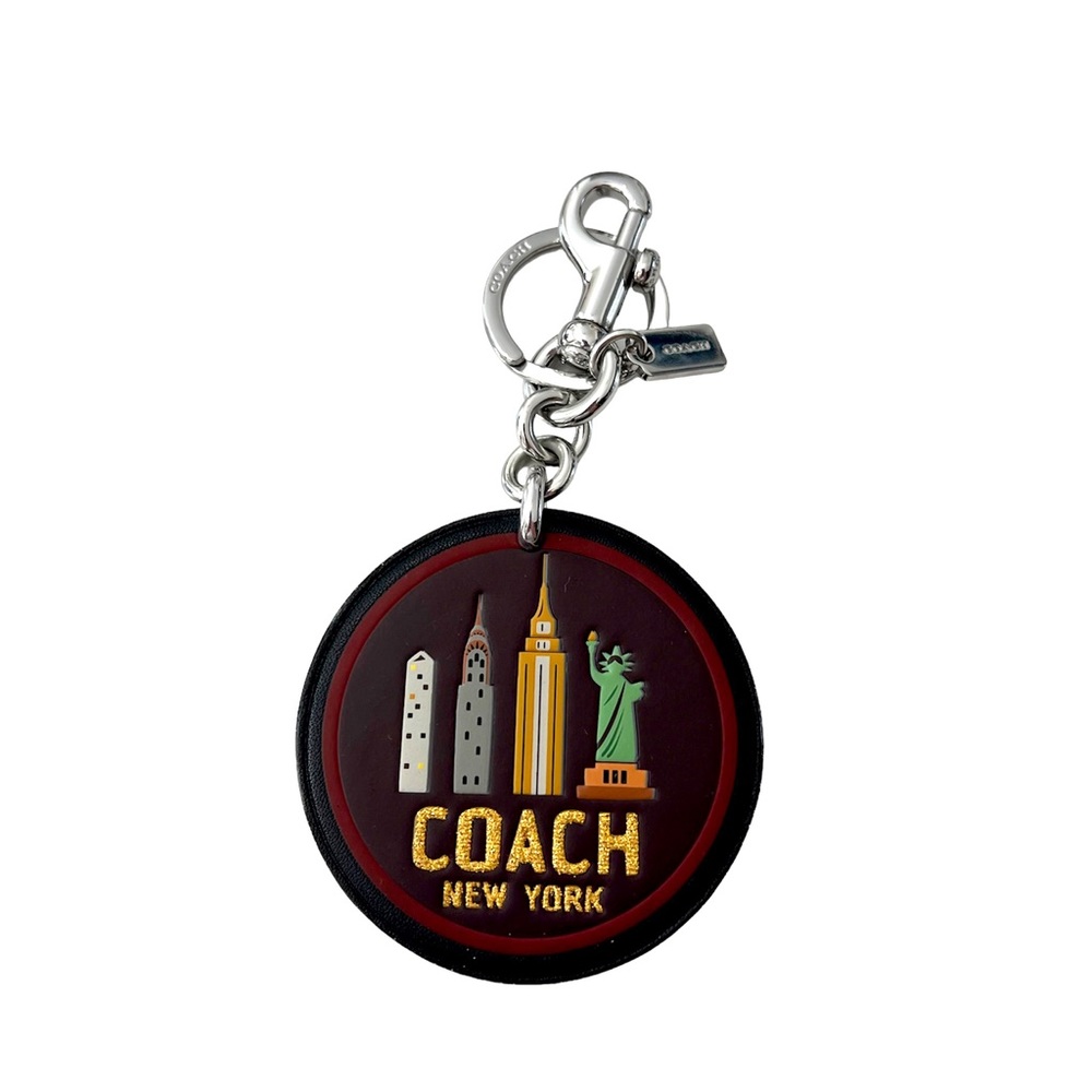 Coach New York Key Ring Glitter Bag Charm NWOT